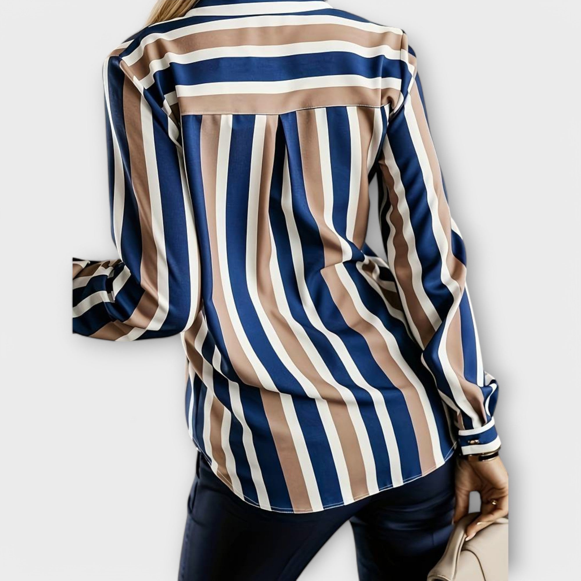 Emily - Stribet Bluse