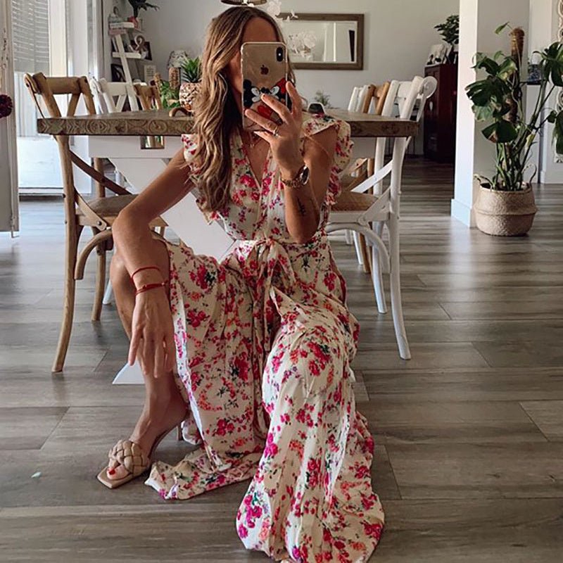 Dahlia™ | Sukienka Maxi w Kwiaty