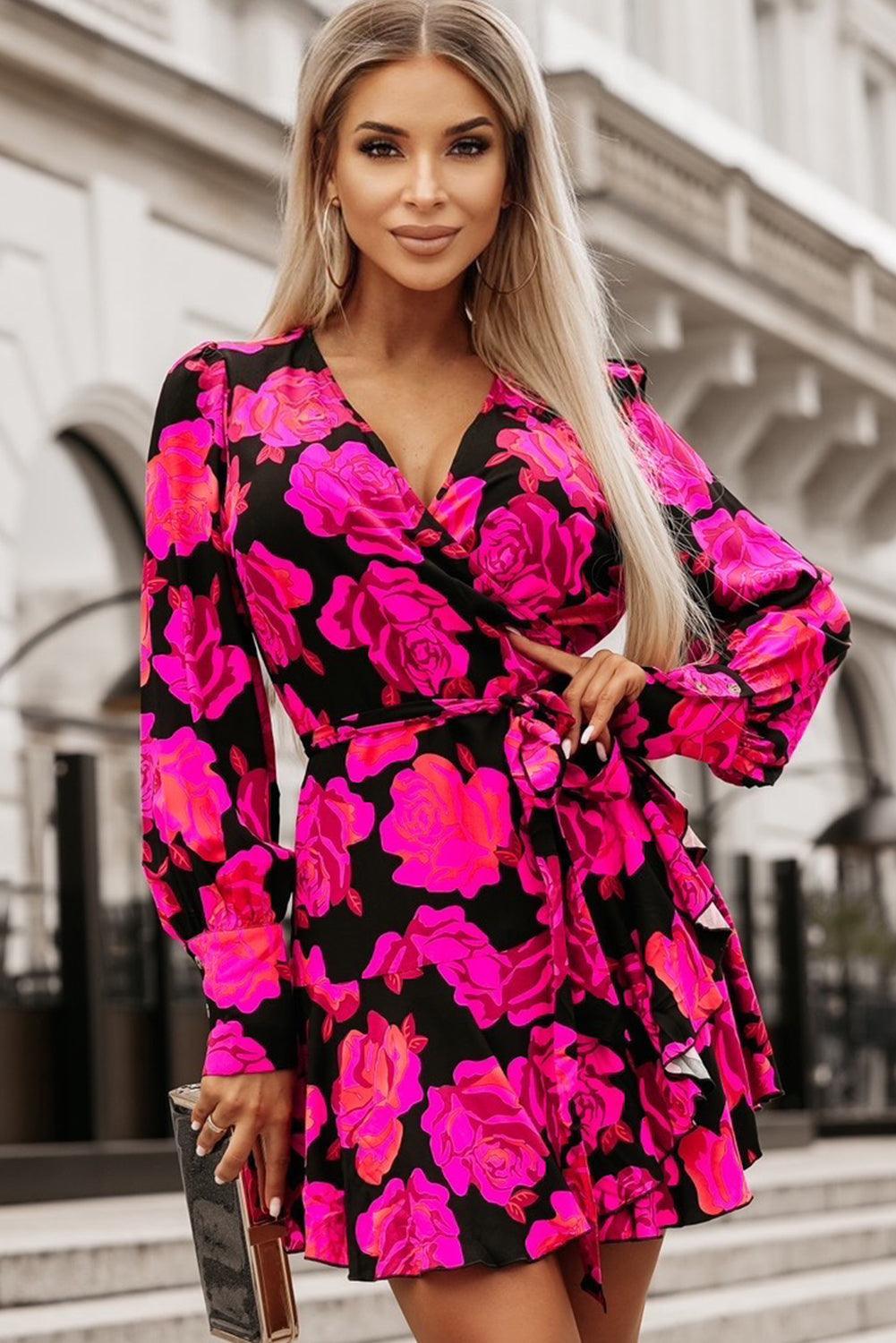 Fleur™ | Sukienka mini z falbanami
