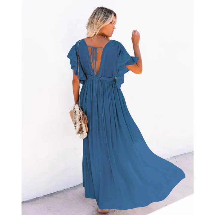 Angelika™ - Maxi Morski Niebieski Strój Plażowy Ibiza