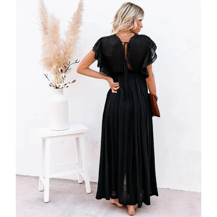 Beata™ Maxi Czarna Ibiza Sukienka