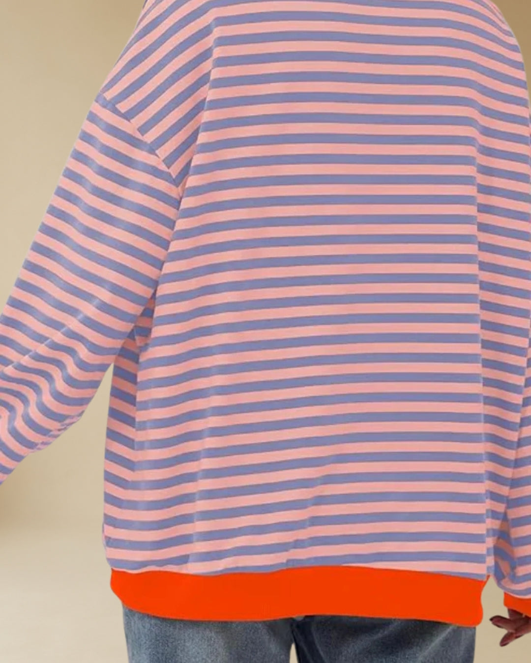 MODAWAWA | Oversizowy sweter w paski