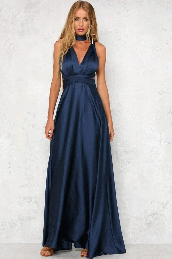 Amelia™ | Elegancka Satynowa Sukienka Maxi