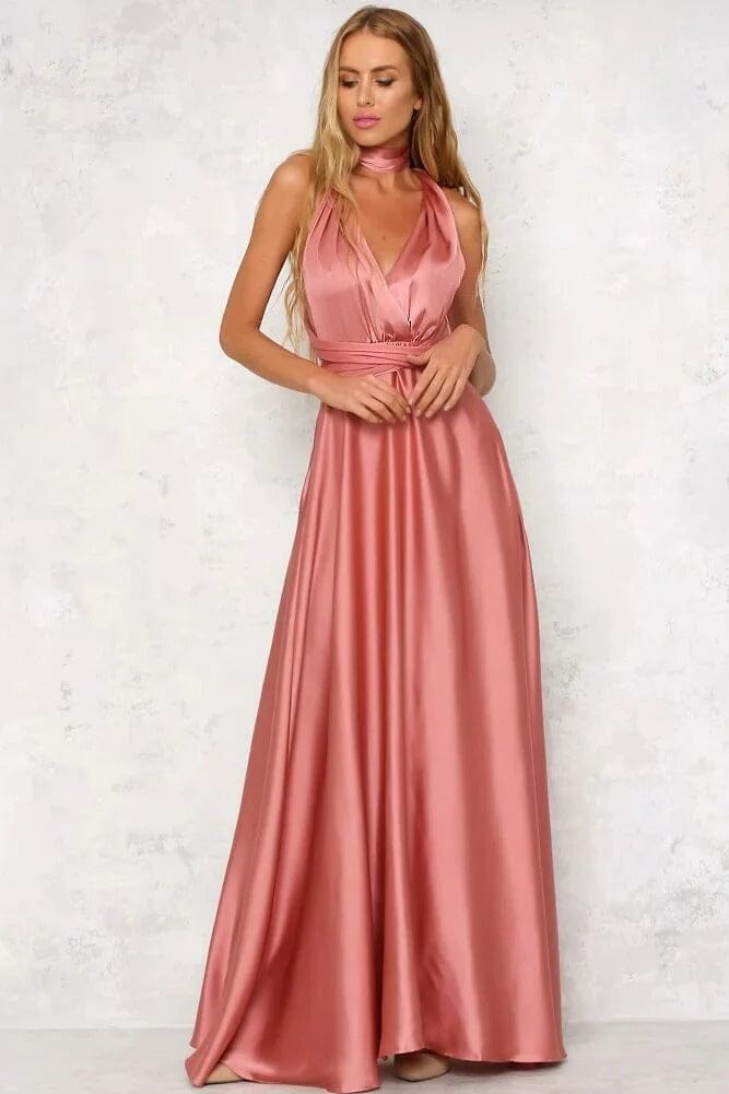 Amelia™ | Elegancka Satynowa Sukienka Maxi