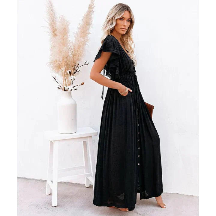 Beata™ Maxi Czarna Ibiza Sukienka